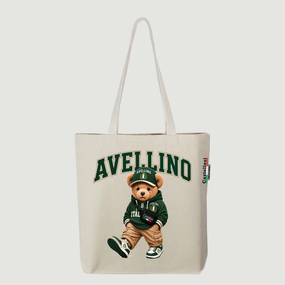 Castellesi Avellino Orso tote with bear mascot character design