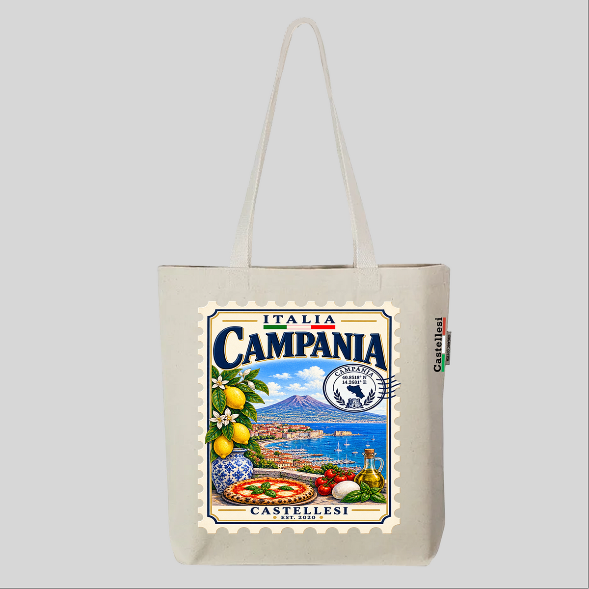 Campania Francobolli d'Italia Tote by Castellesi