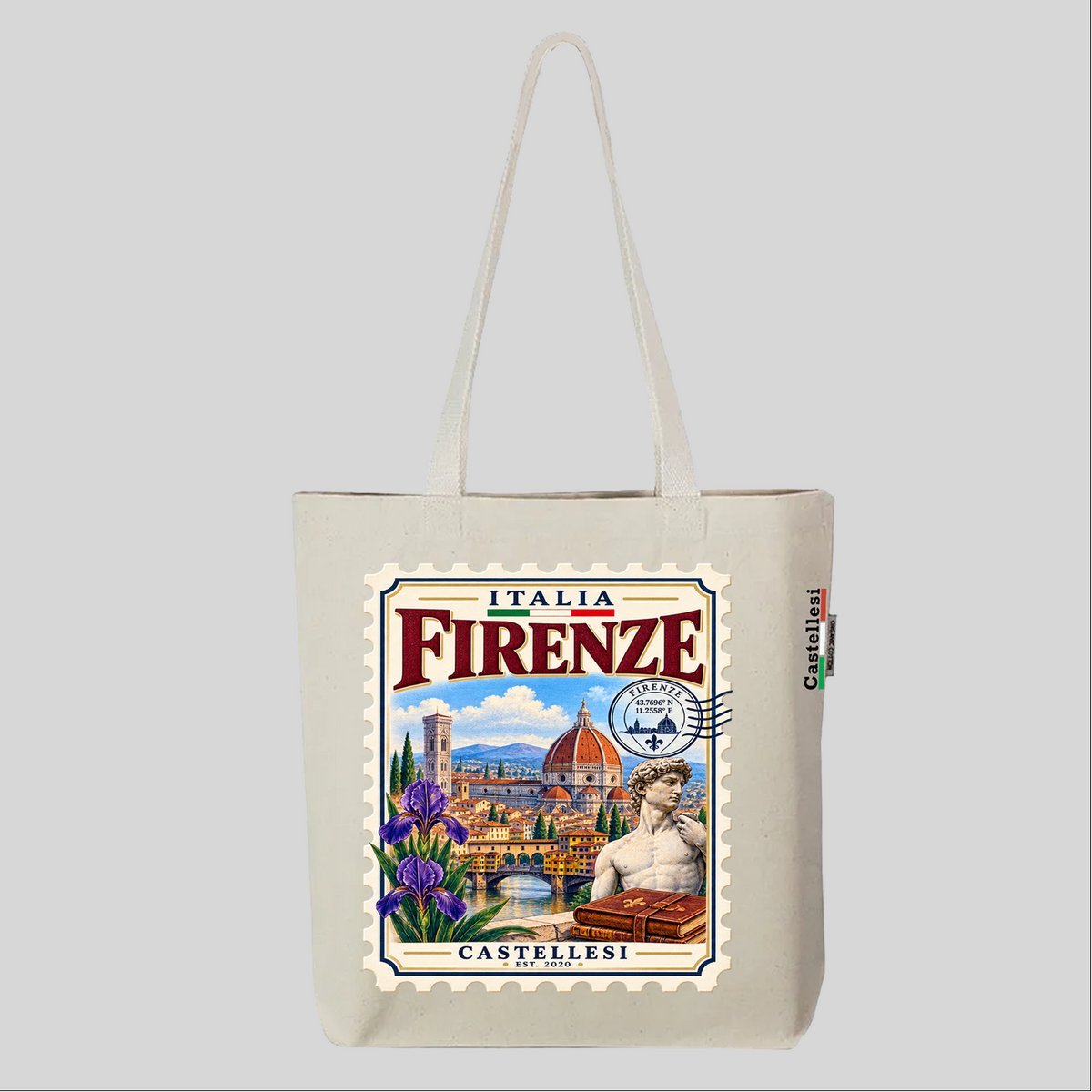 Firenze Francobolli d'Italia Tote by Castellesi