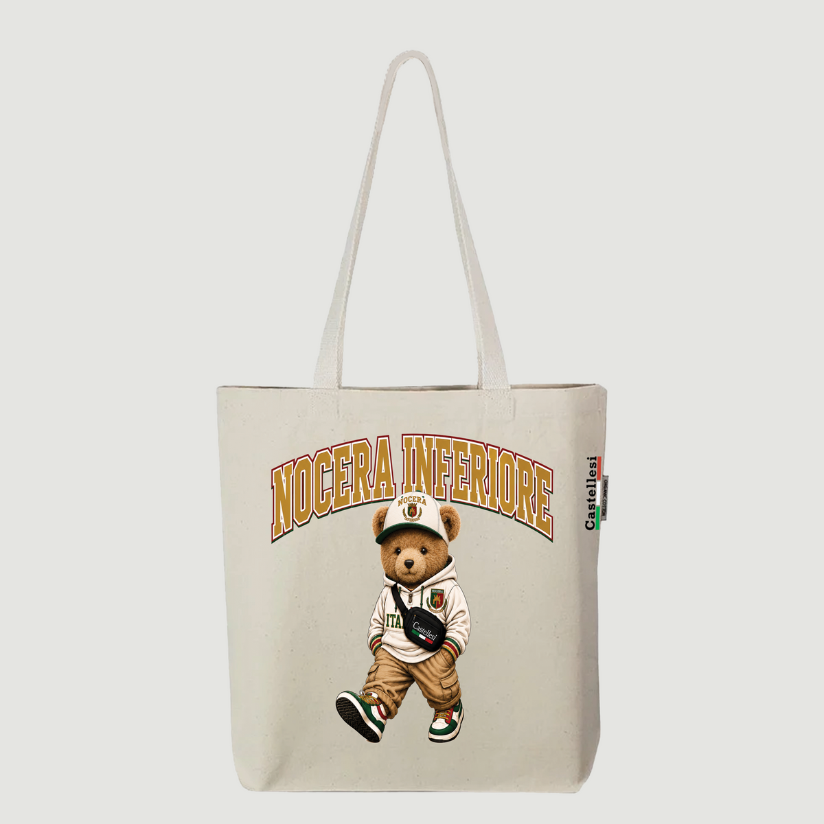 Castellesi Nocera Inferiore Orso tote with bear mascot character design