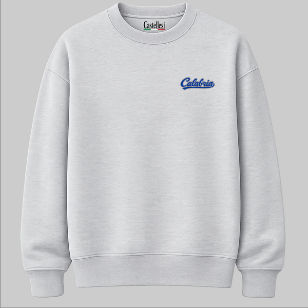 Calabria Varsity left chest sweatshirt by Castellesi in grey