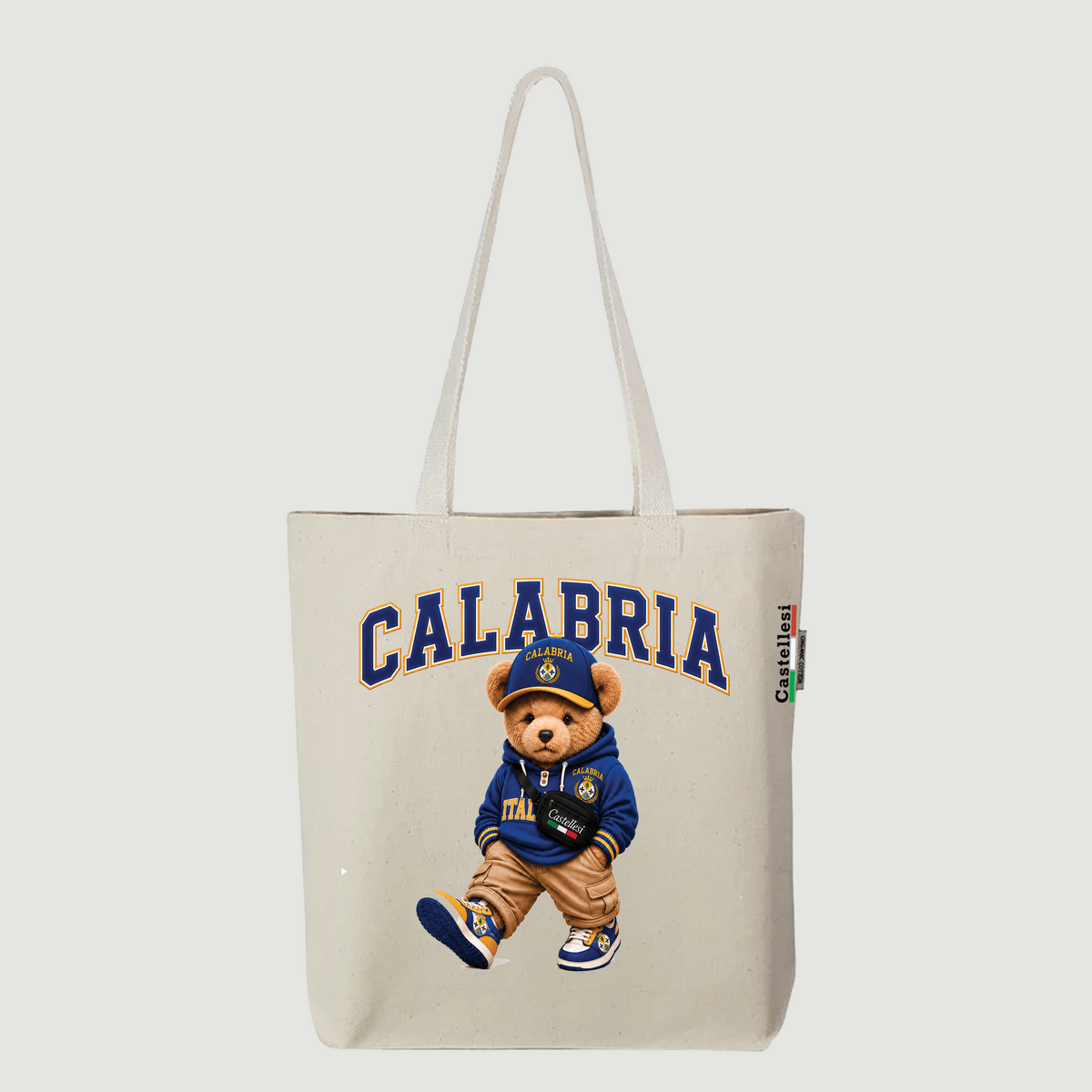 Castellesi Calabria Orso tote with bear mascot character design