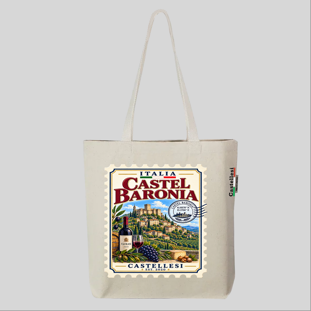 Castel Baronia Francobolli d'Italia Tote by Castellesi