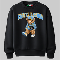 Castellesi Castel Baronia Orso sweatshirt in black with bear mascot character design