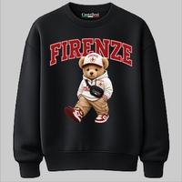 Castellesi Firenze Orso sweatshirt in black with bear mascot character design