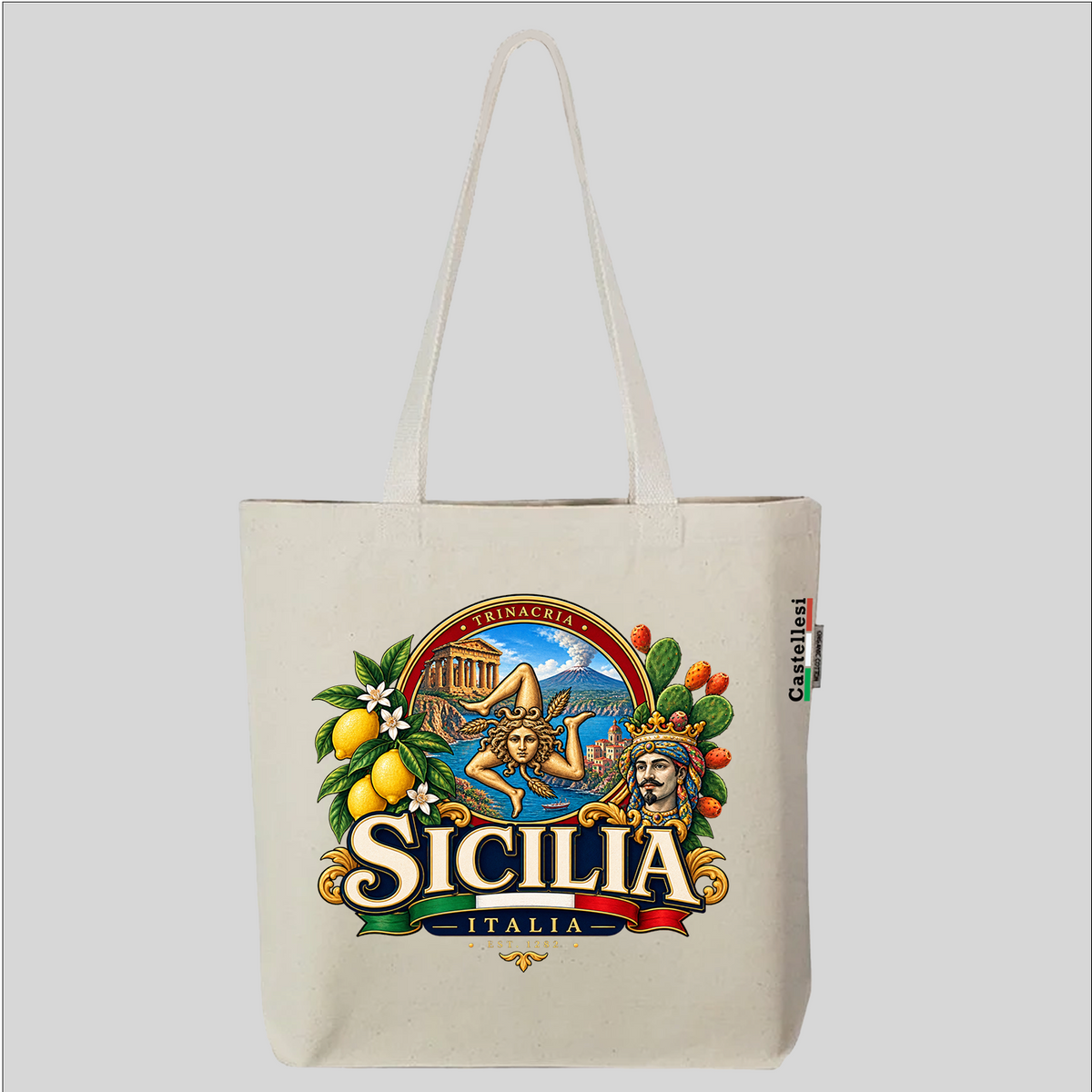 Sicilia Stemma Tote by Castellesi