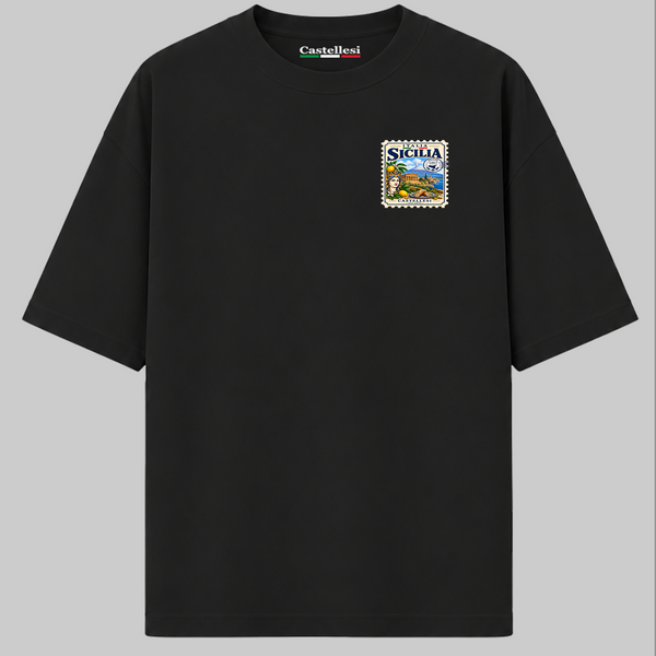 Sicilia Francobolli d'Italia T-Shirt by Castellesi
