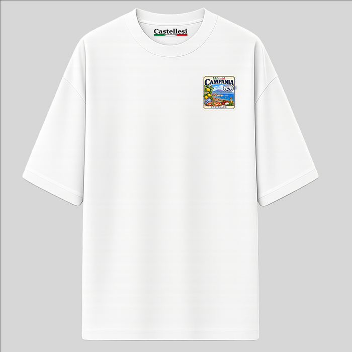Campania Francobolli d'Italia T-Shirt Bianco by Castellesi