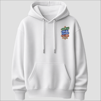 Milano Strade d’Italia left chest hoodie by Castellesi in white