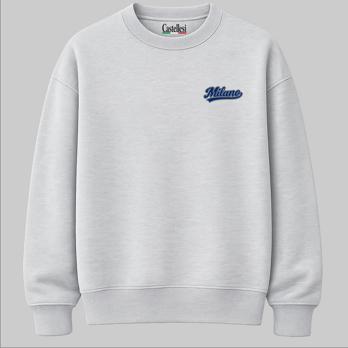Milano Varsity left chest sweatshirt by Castellesi in grey
