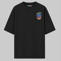 Napoli Strade d’Italia left chest T-shirt by Castellesi in black