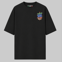Palermo Strade d’Italia left chest T-shirt by Castellesi in black