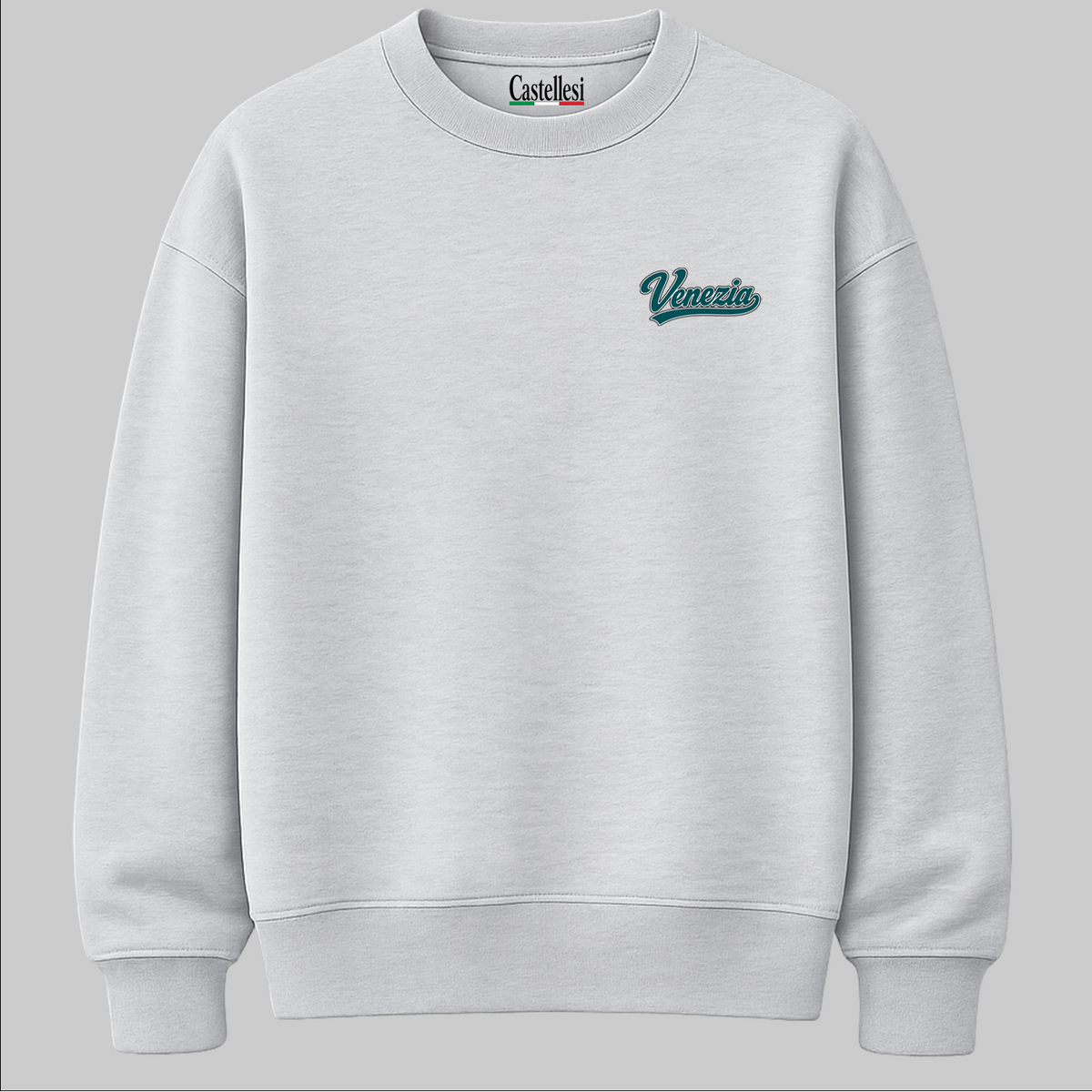 Venezia Varsity left chest sweatshirt by Castellesi in grey